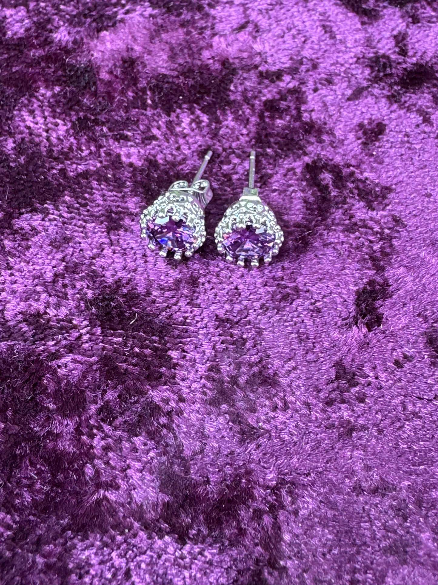 Purple Stud Earrings