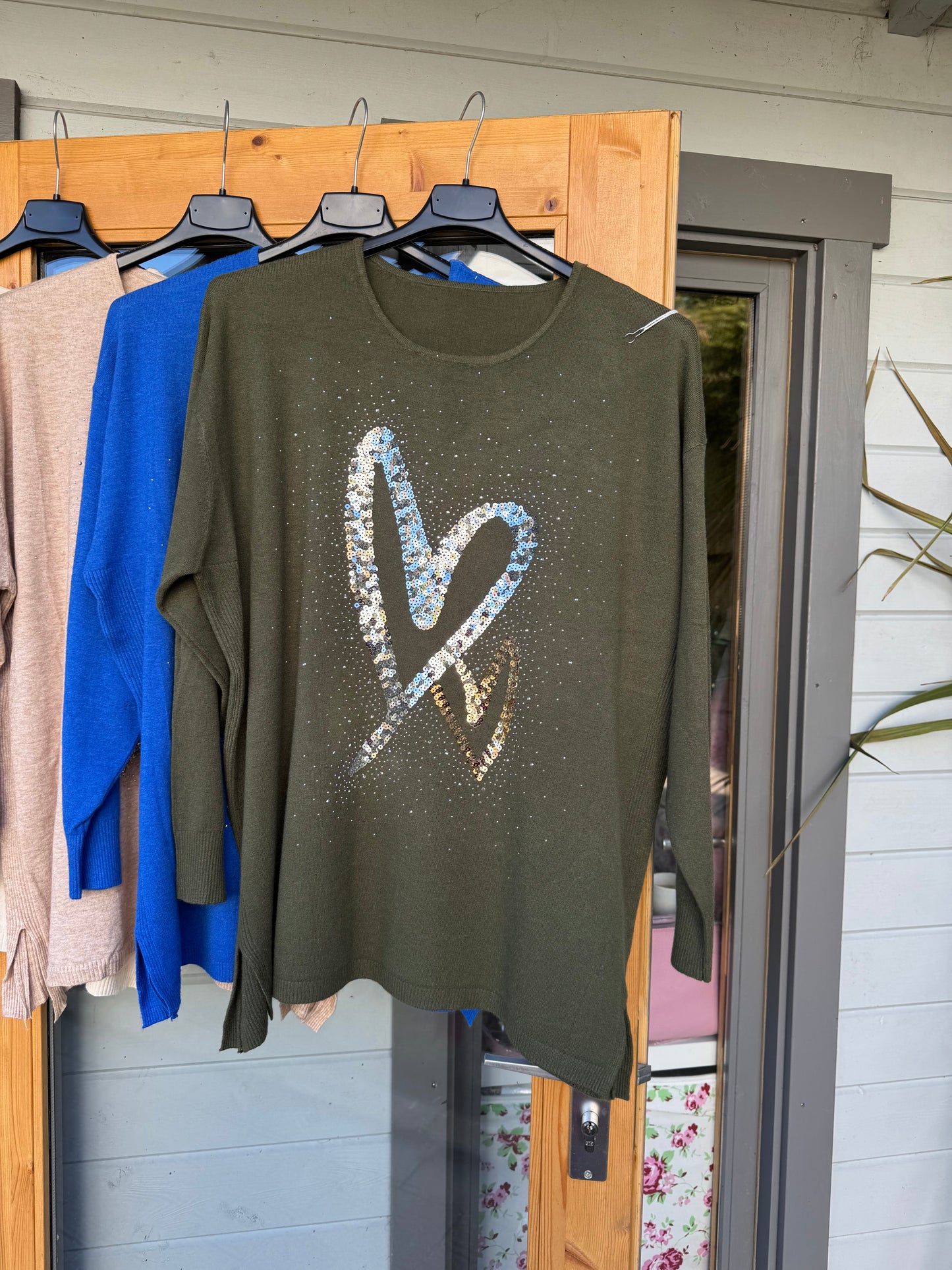Sequin Heart Jumper