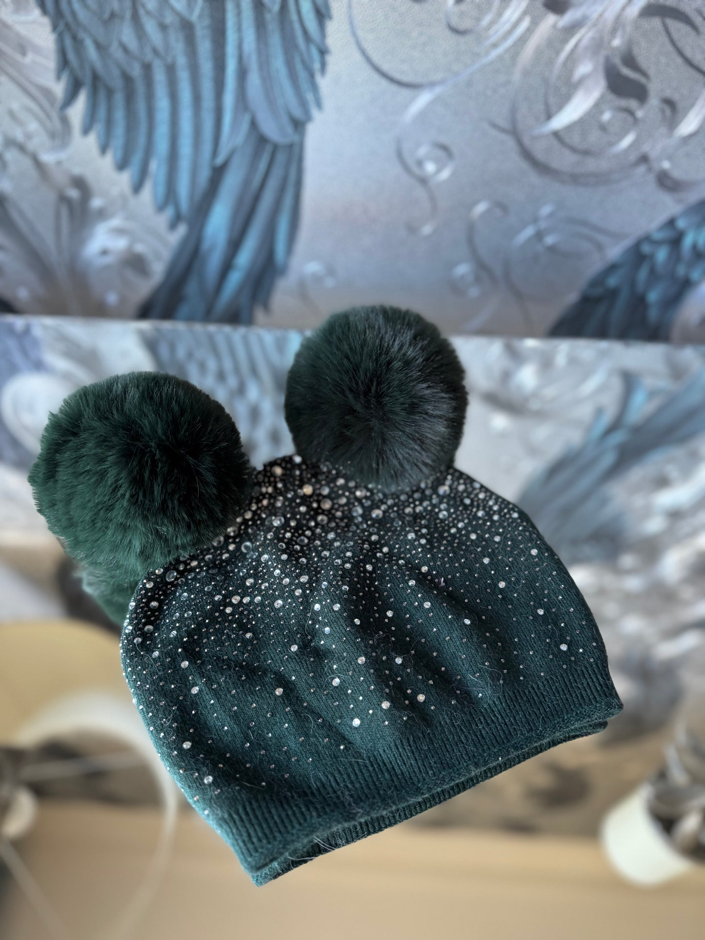 Double Pom Sparkle Hat