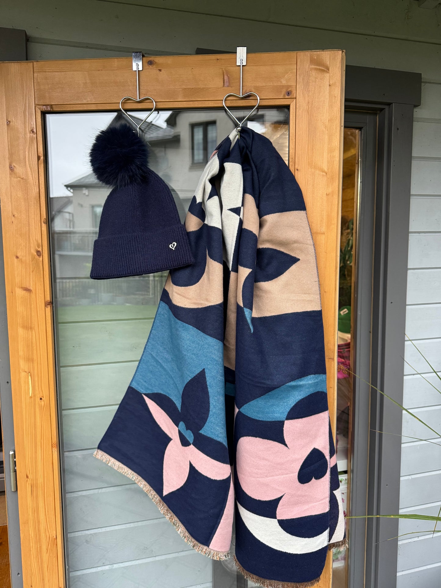 Diamond Scarf with Hat Bundle