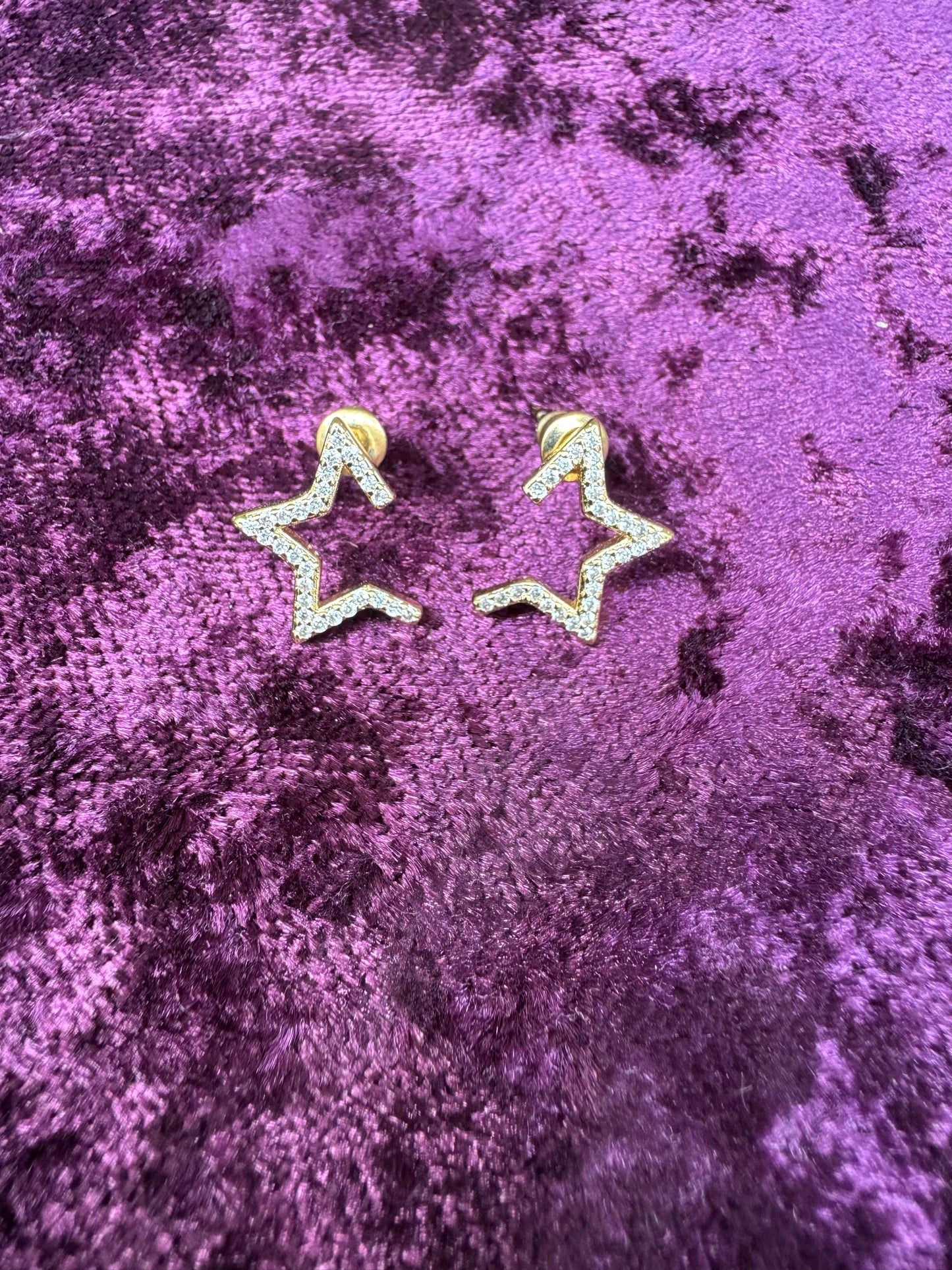 Gold Star Stud Earrings