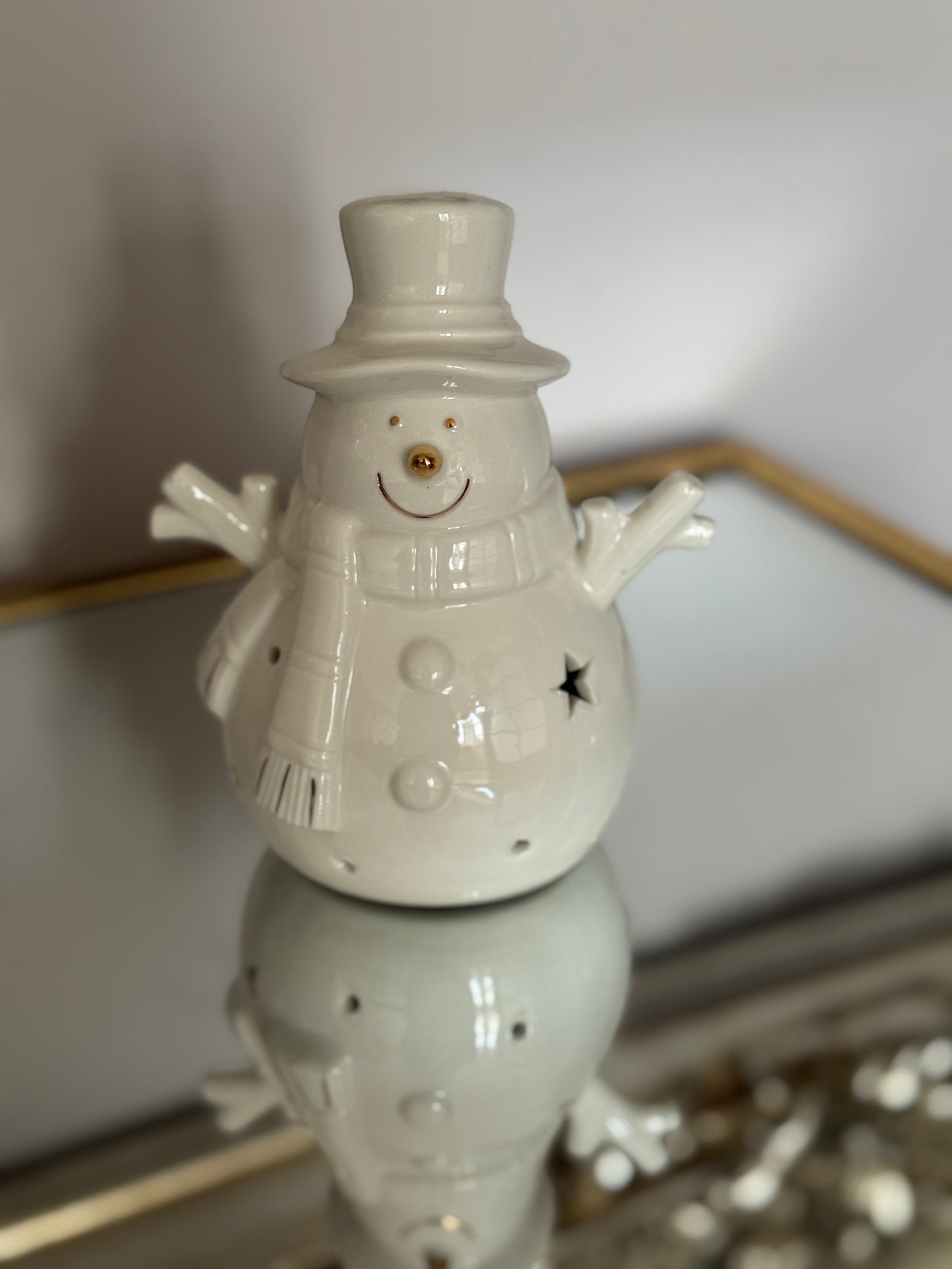 Ceramic LED Snowman