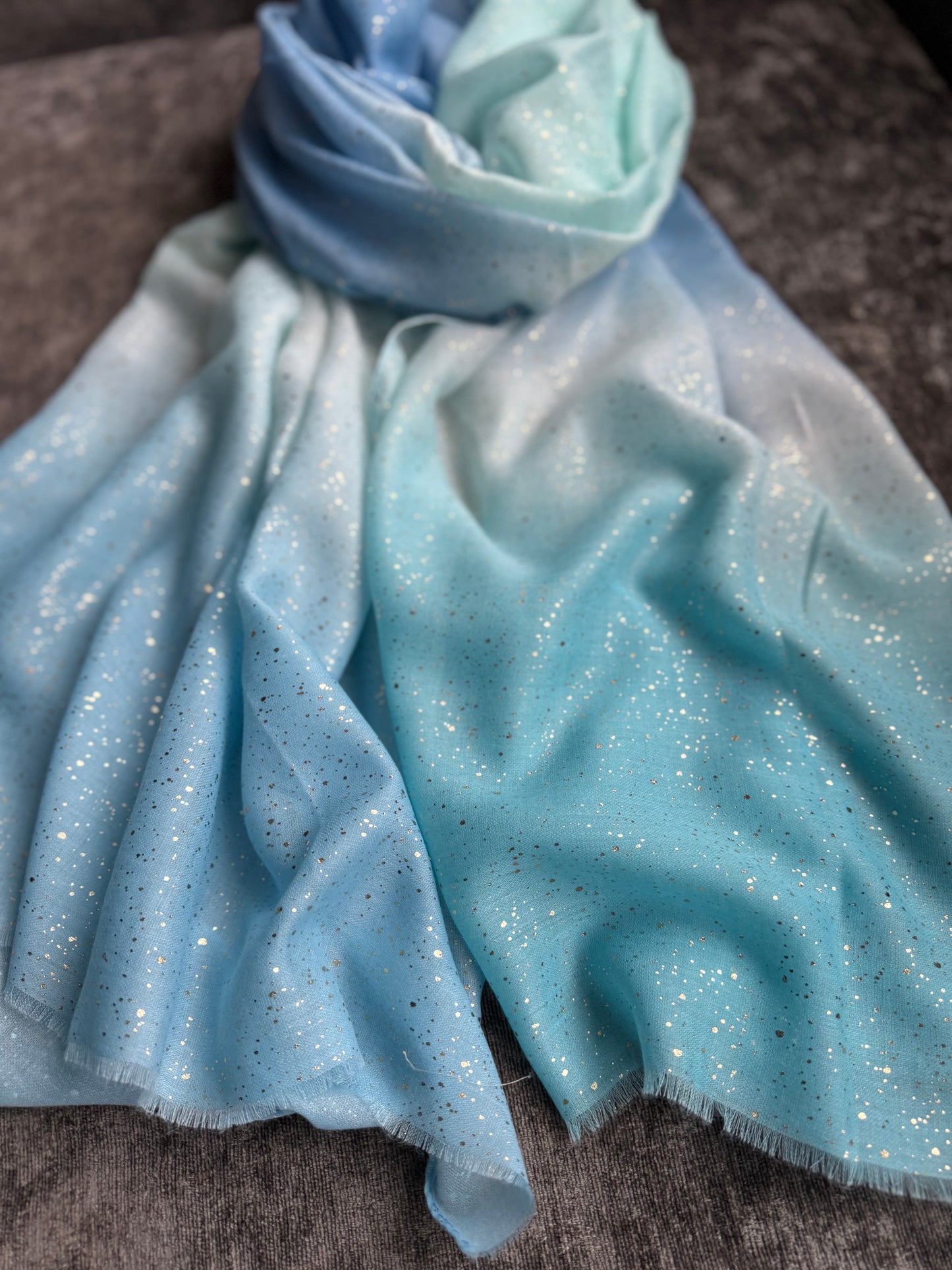 Ombré Scarf with Gold Foil