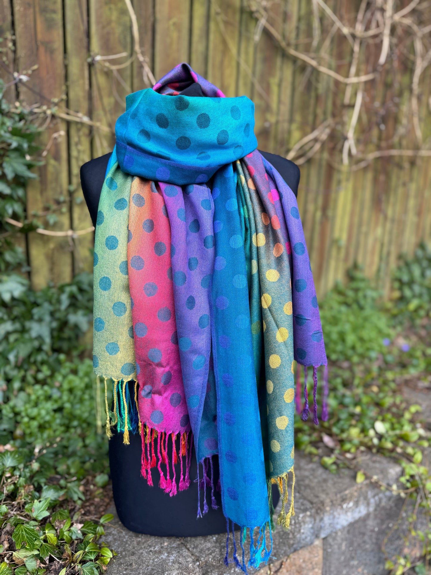 Rainbow Dot Scarf