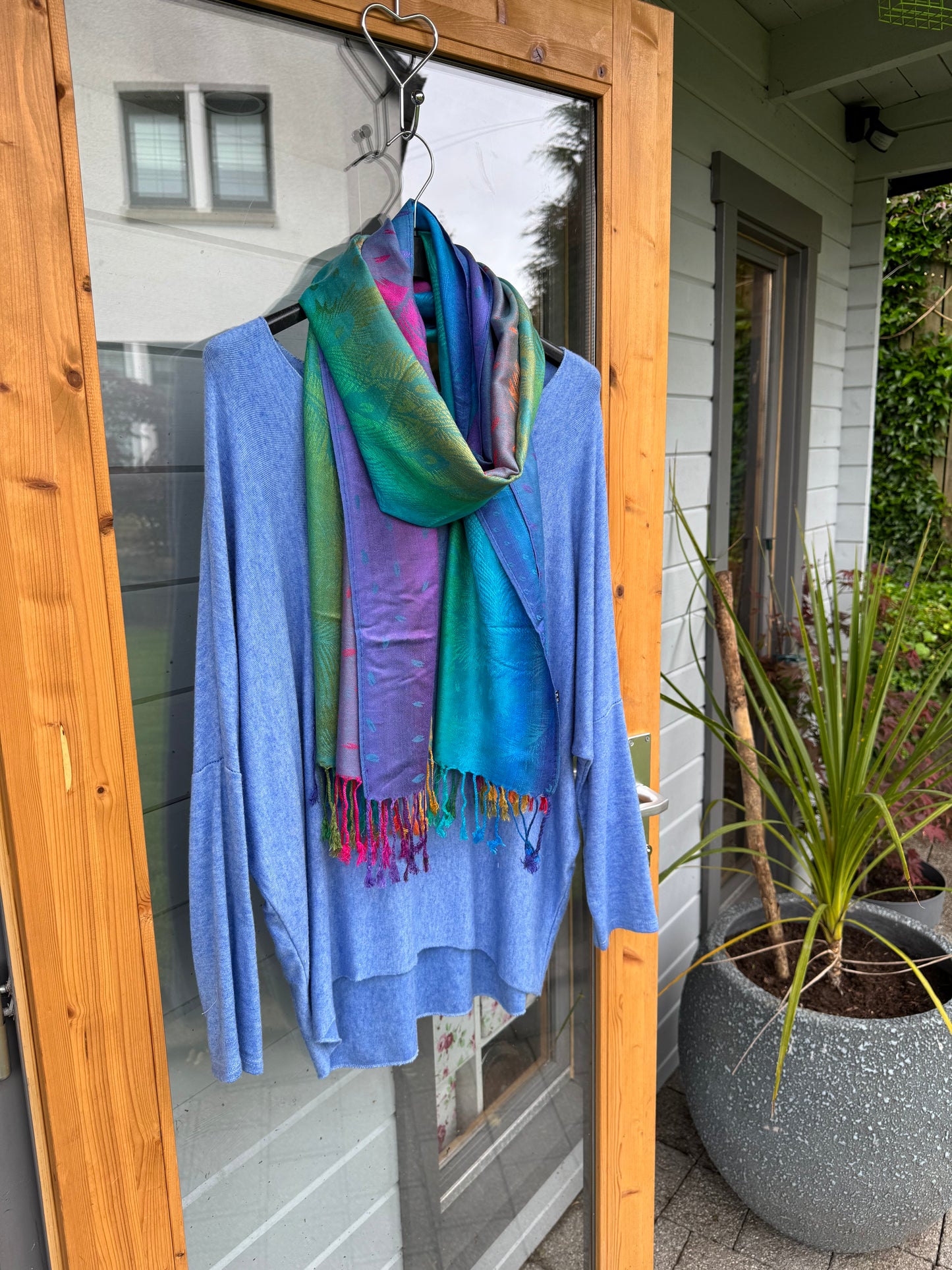 Rainbow Feather Scarf