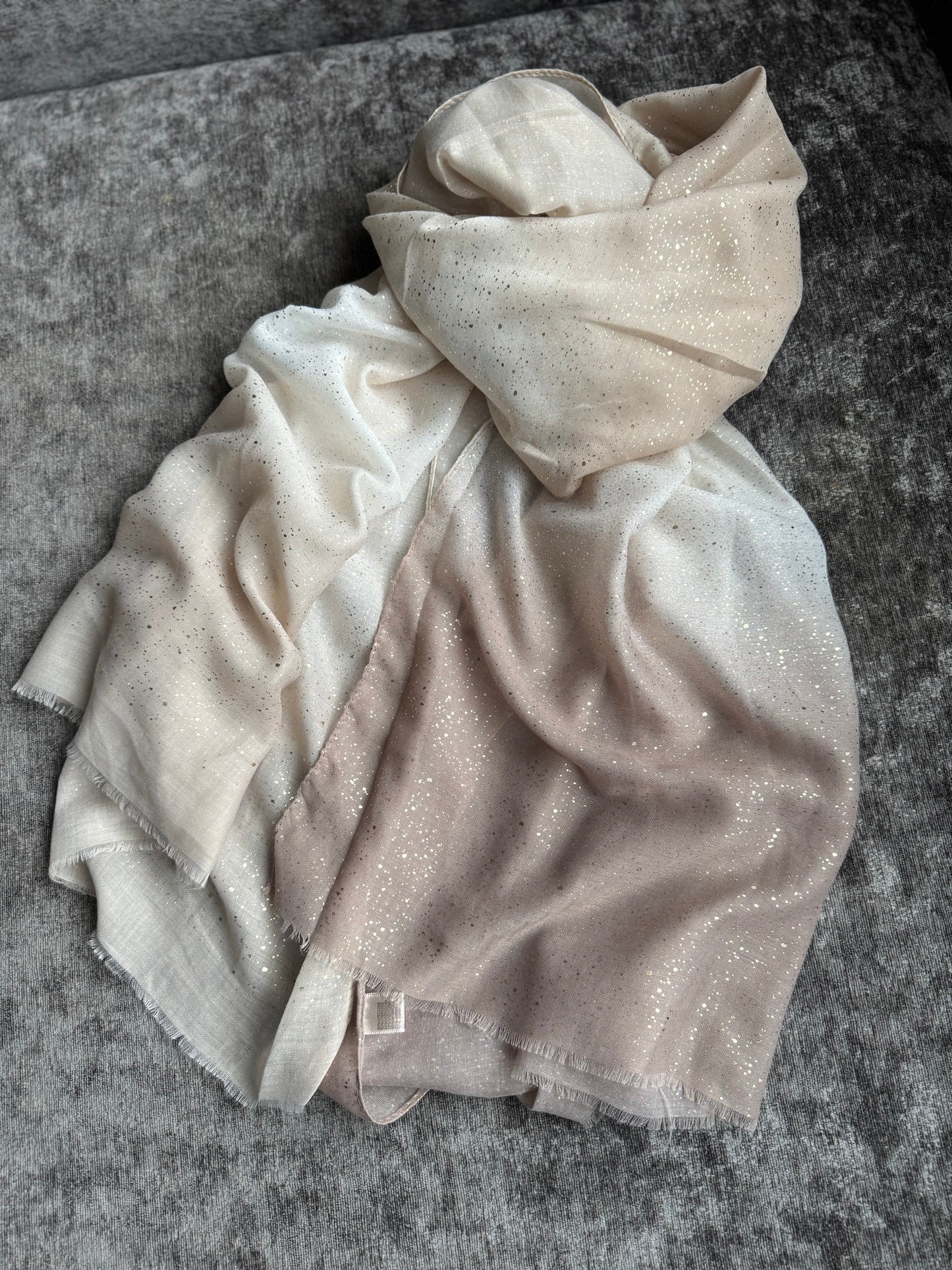 Ombré Scarf with Gold Foil