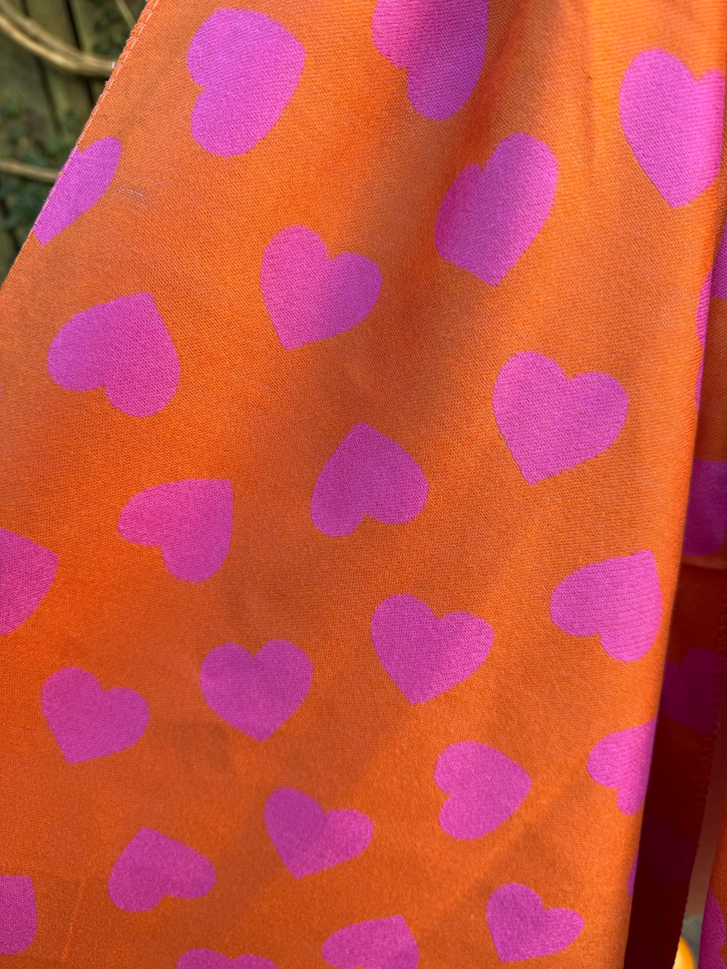 Pink and Orange Heart Scarf