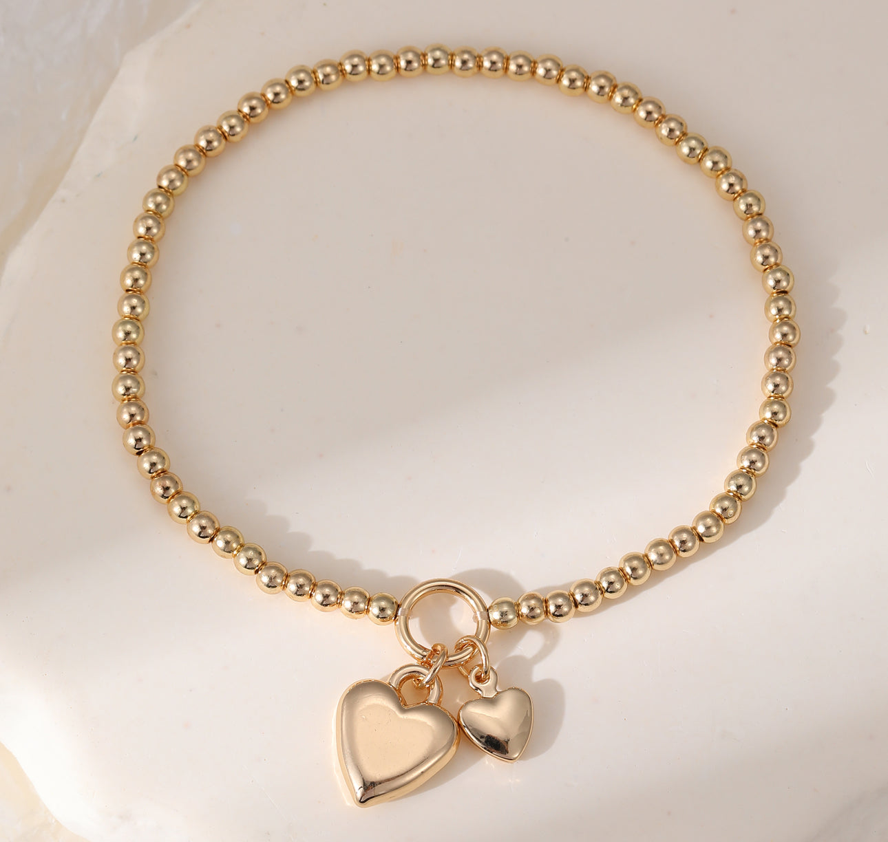 Double Heart Charm Bracelet - last one
