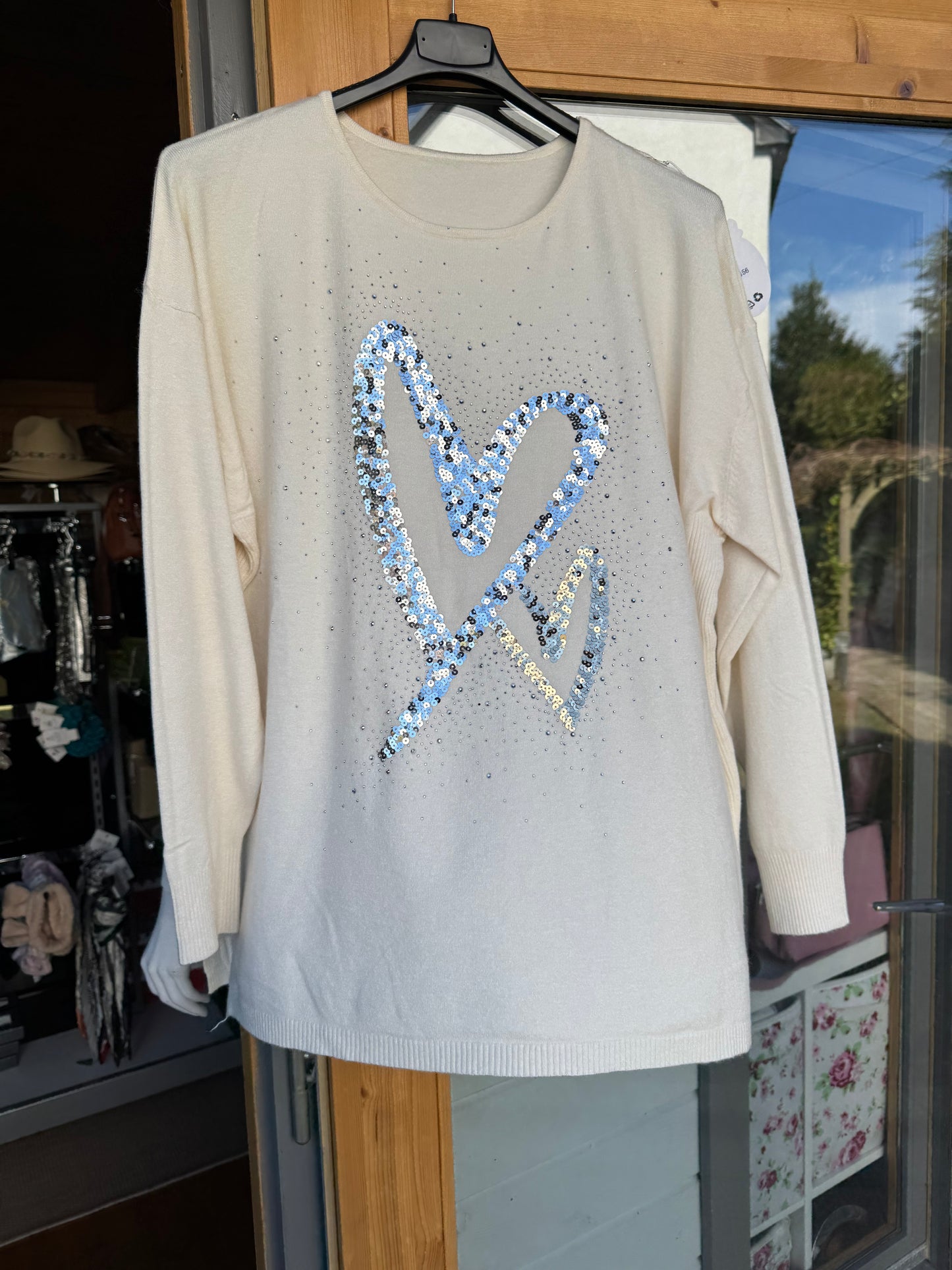 Sequin Heart Jumper