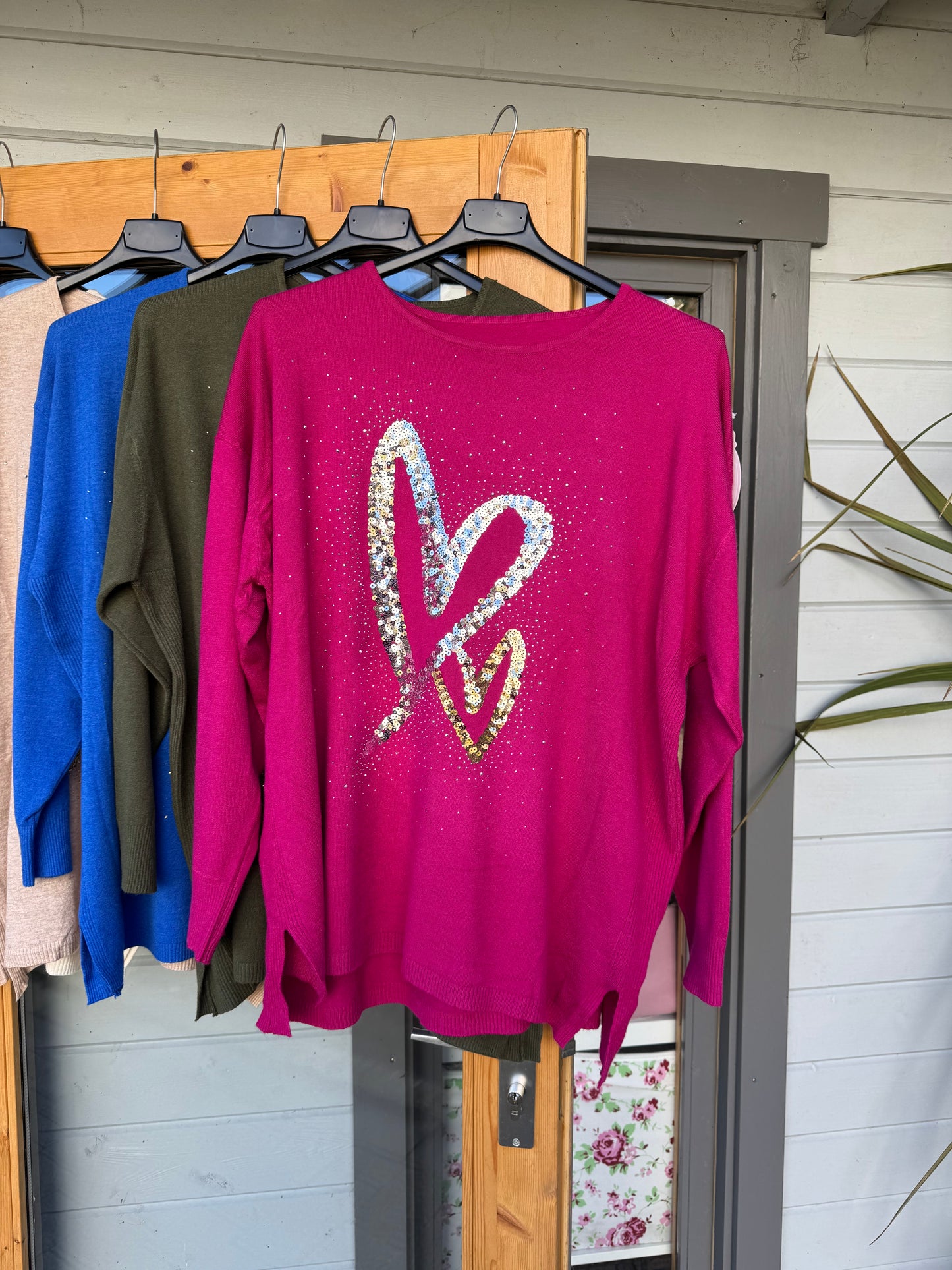 Sequin Heart Jumper