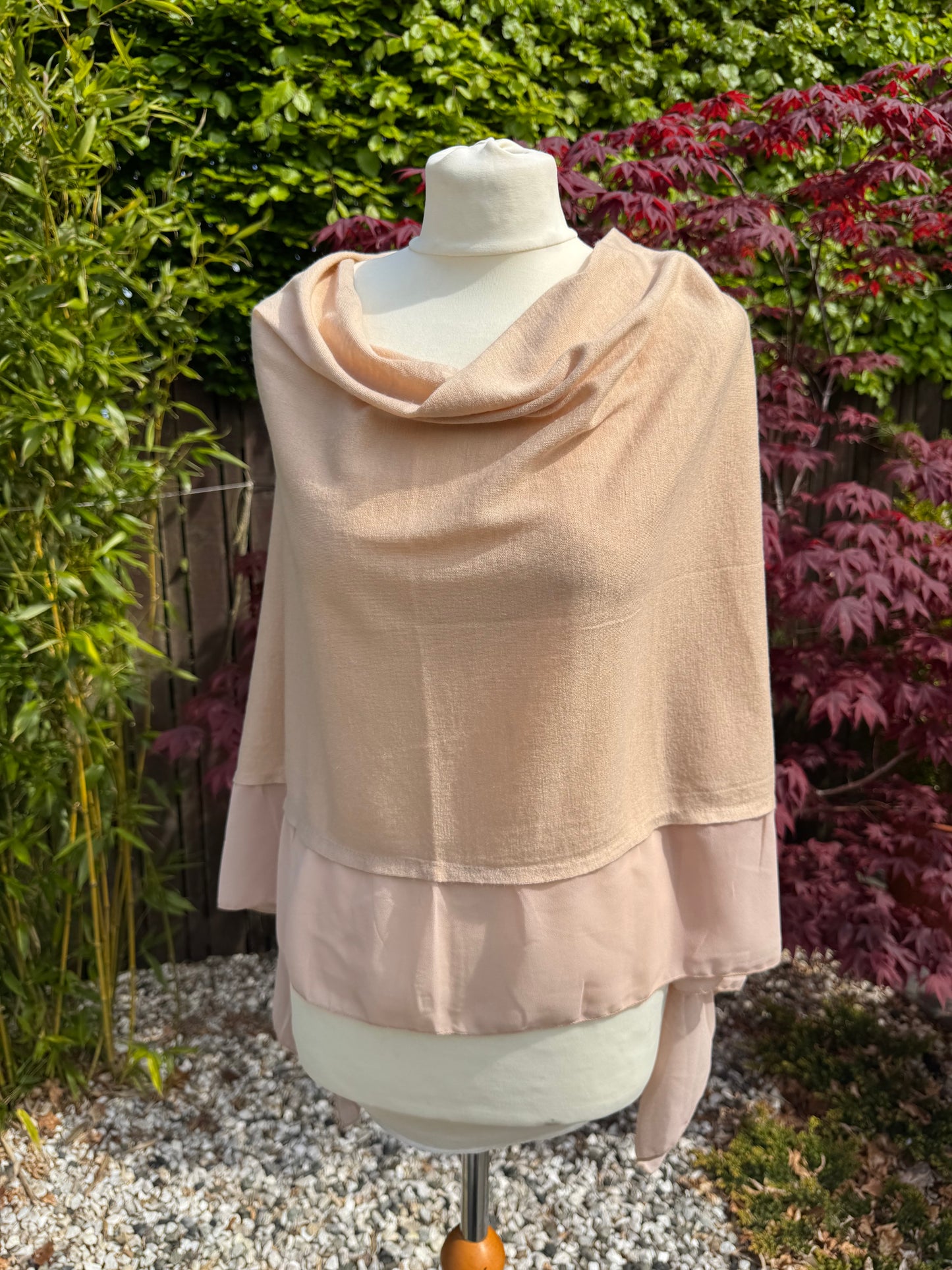 Lightweight Chiffon Edge Poncho
