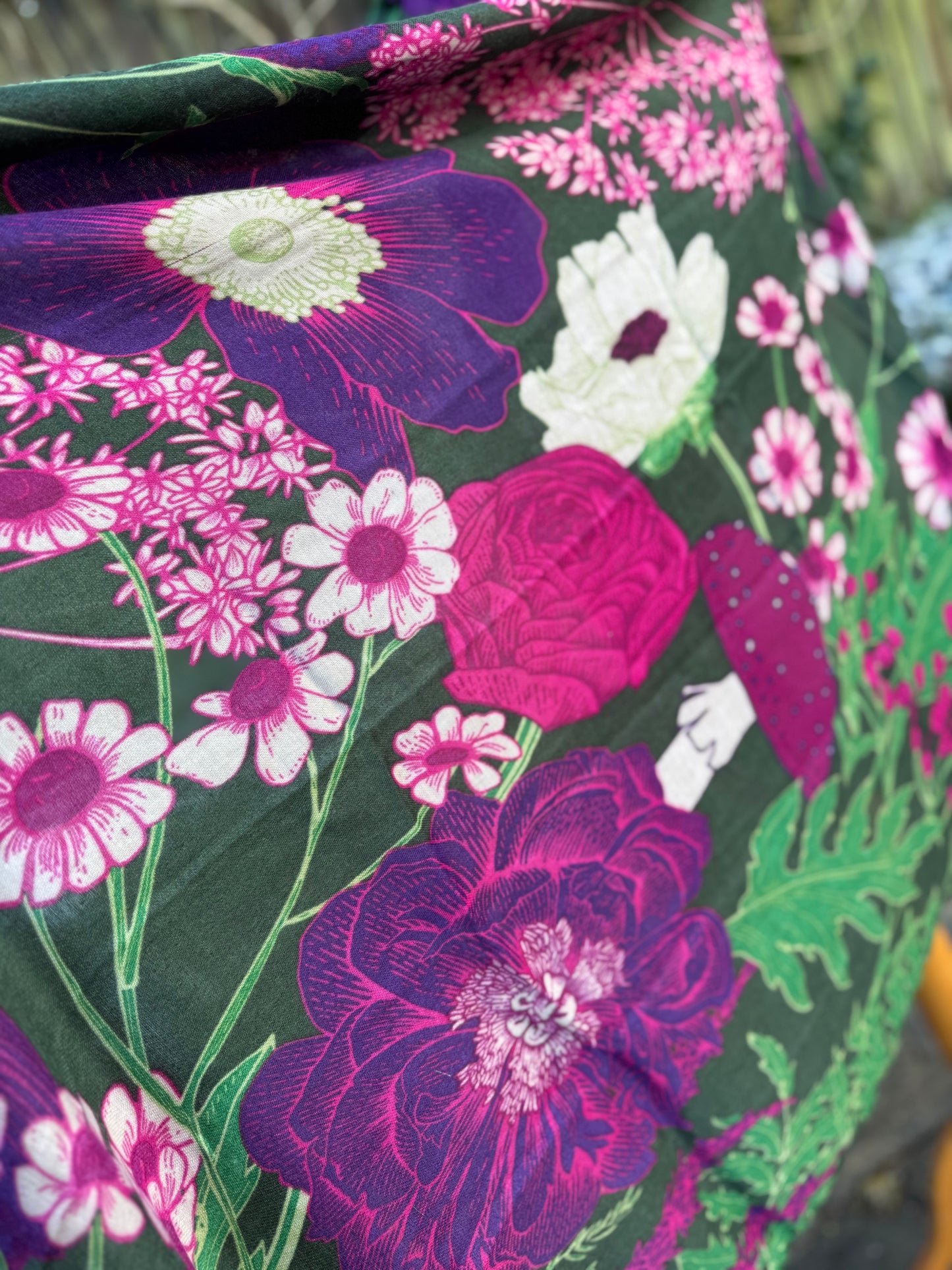 Purple Floral Scarf