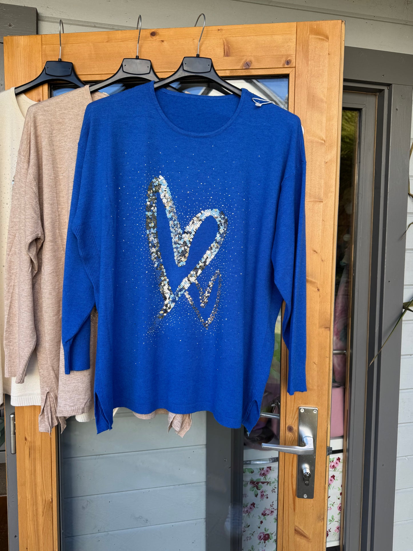Sequin Heart Jumper
