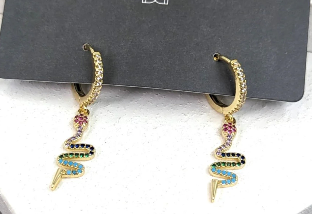 Swiftie Rainbow Snake Earrings