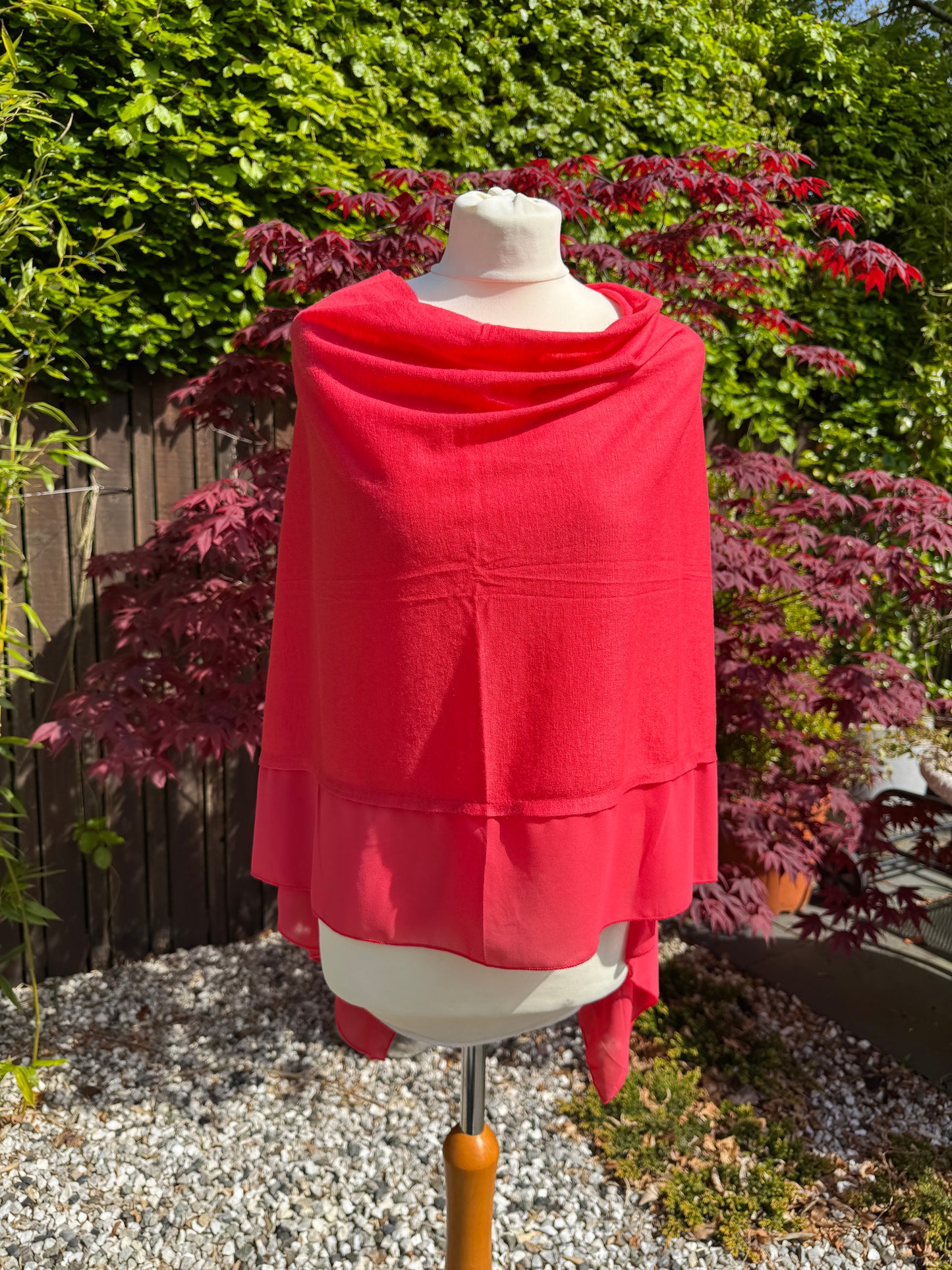 Lightweight Chiffon Edge Poncho