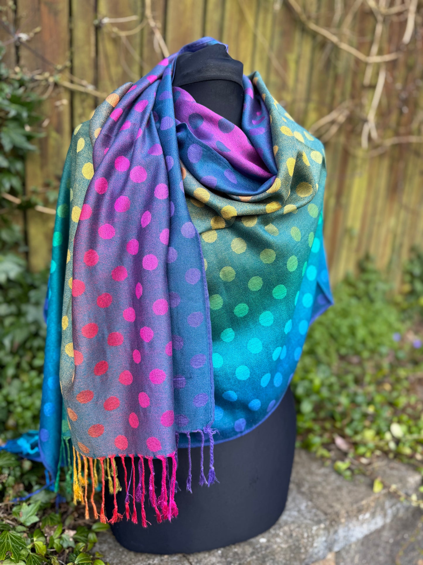 Rainbow Dot Scarf
