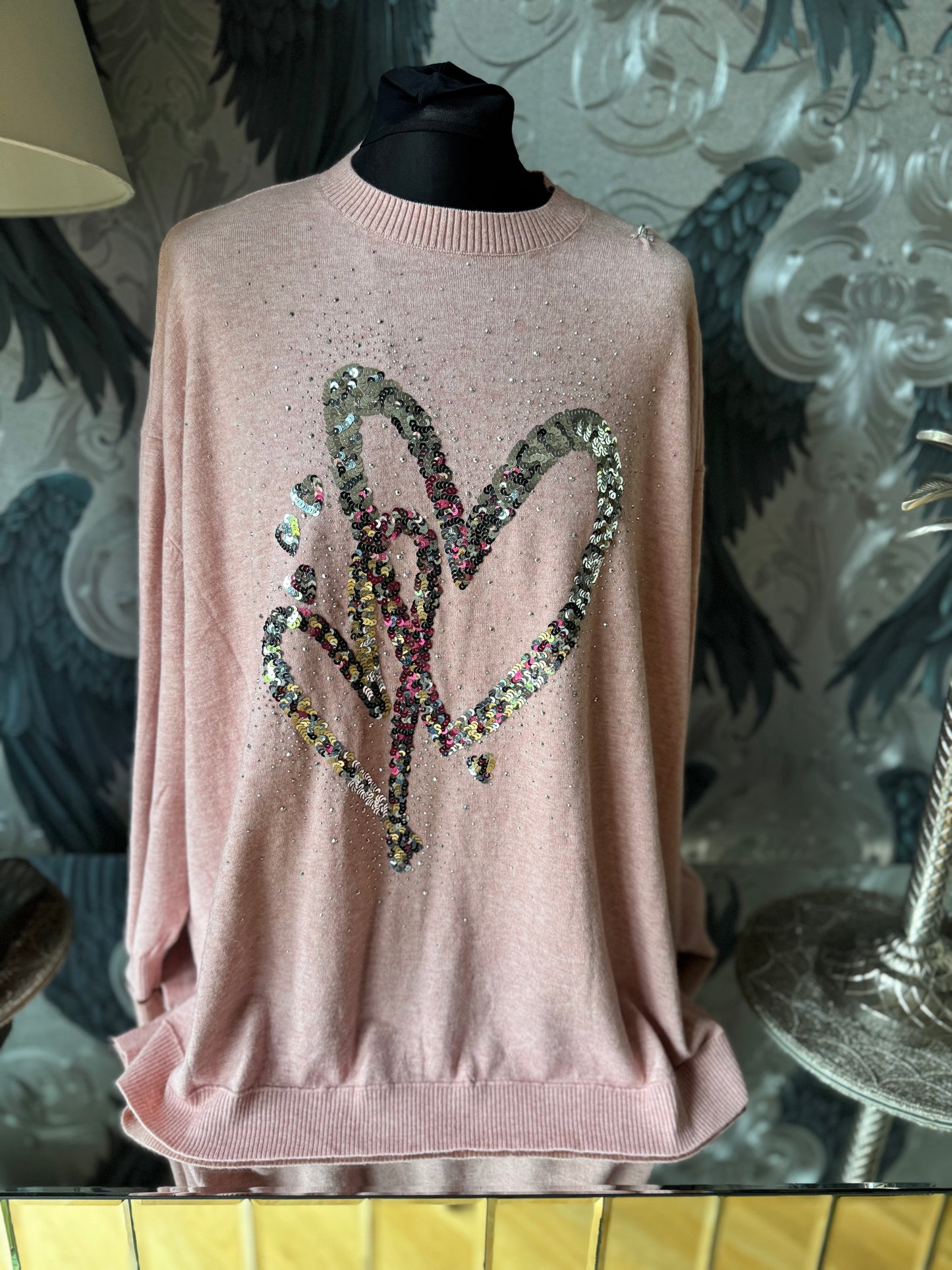 Sequin Heart Jumper