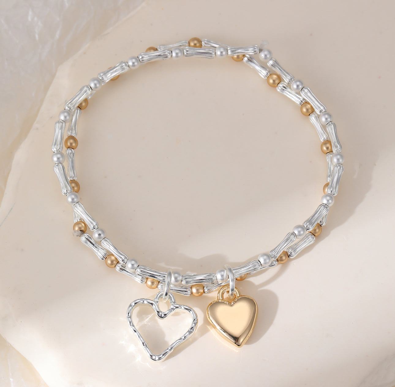 Heart Double Strand Bracelet