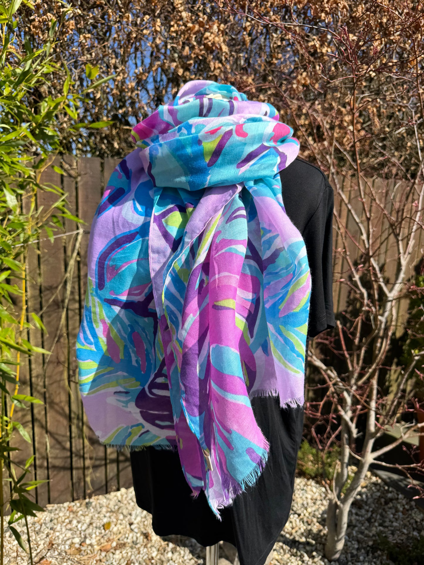 Colourful Leaf Scarf