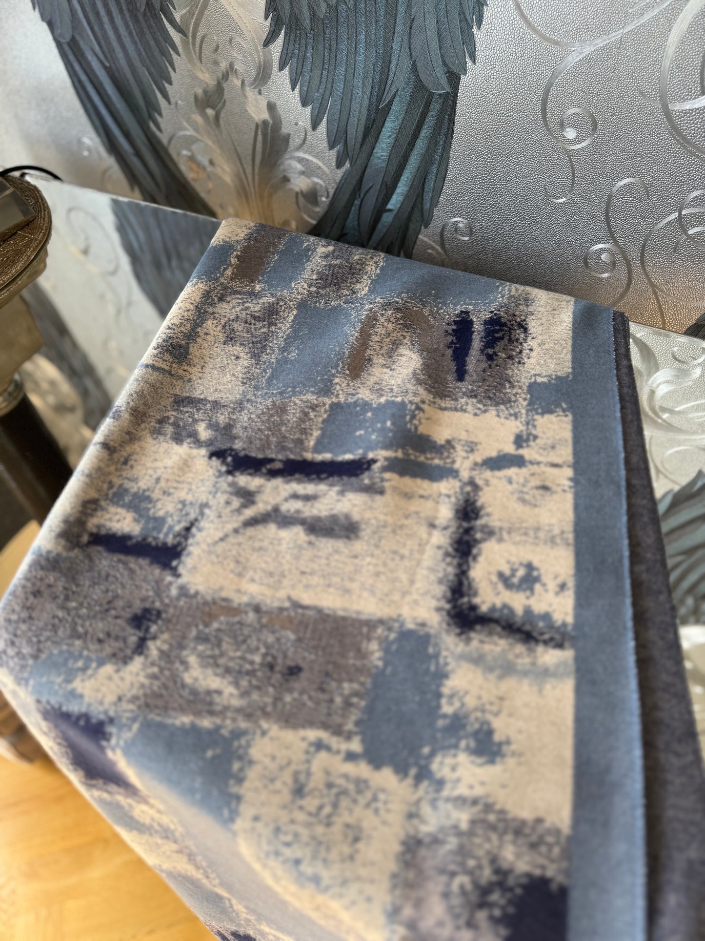 Brushed Square Print Scarf
