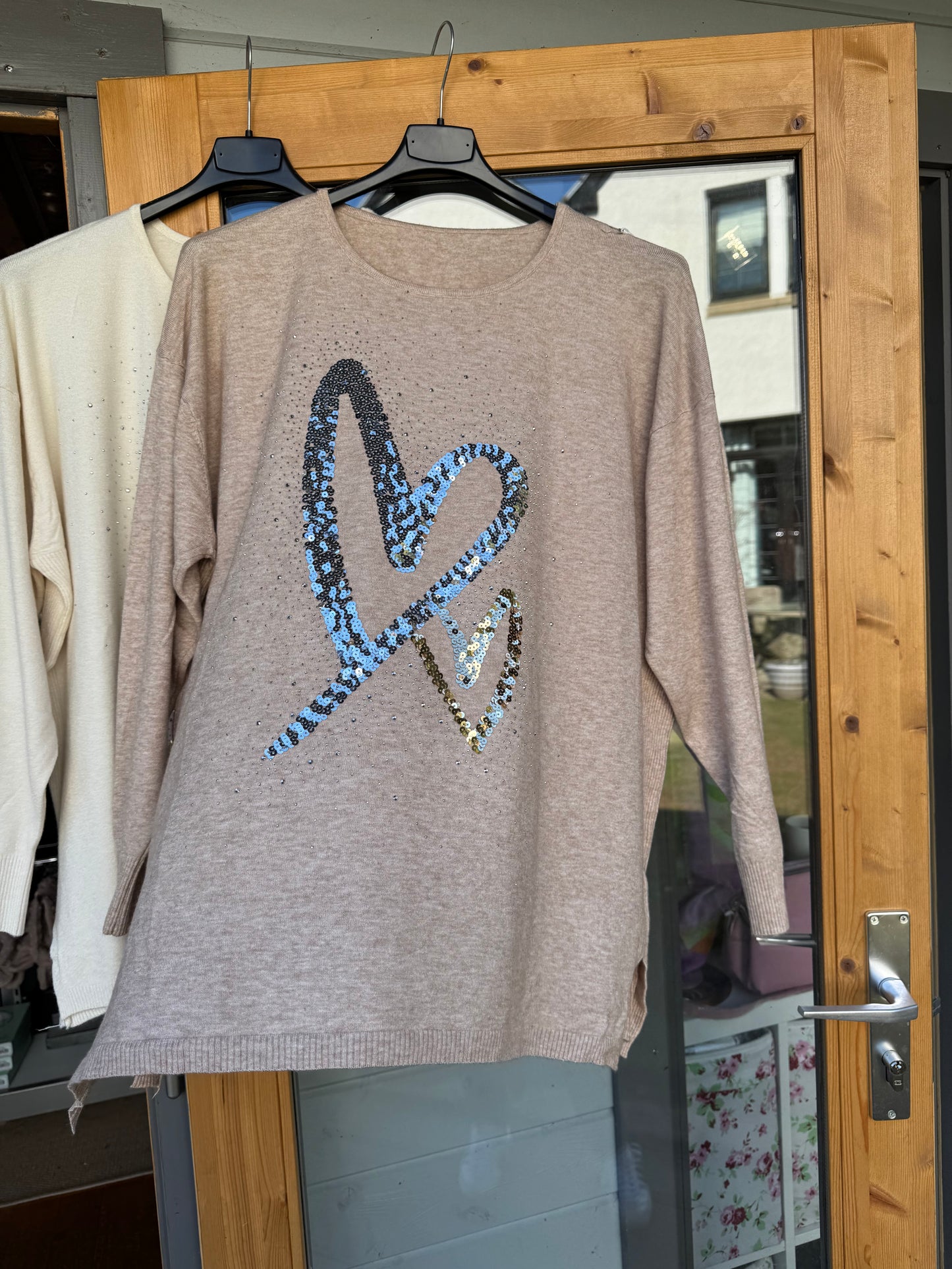 Sequin Heart Jumper