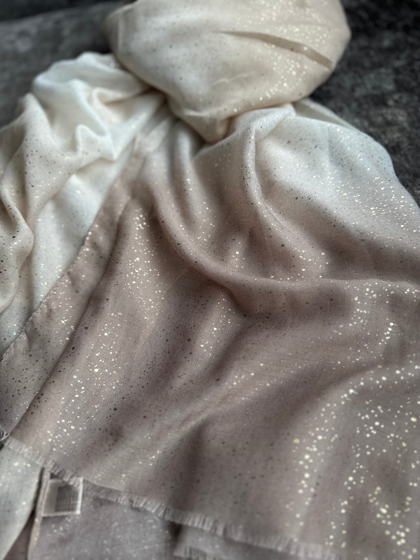 Ombré Scarf with Gold Foil
