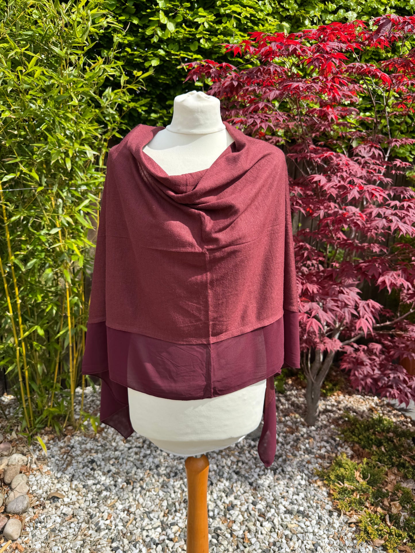 Lightweight Chiffon Edge Poncho