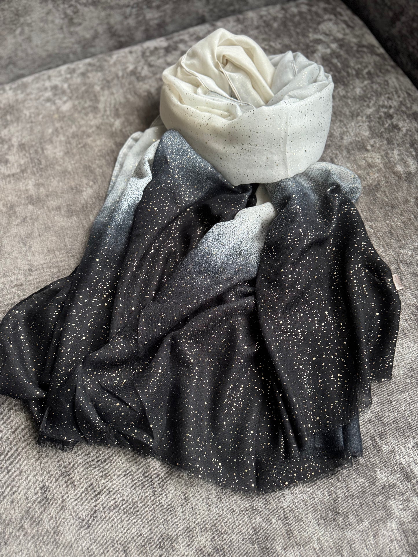 Ombré Scarf with Gold Foil