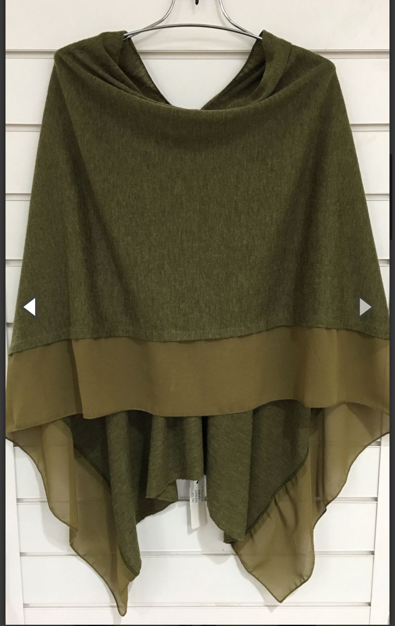 Lightweight Chiffon Edge Poncho