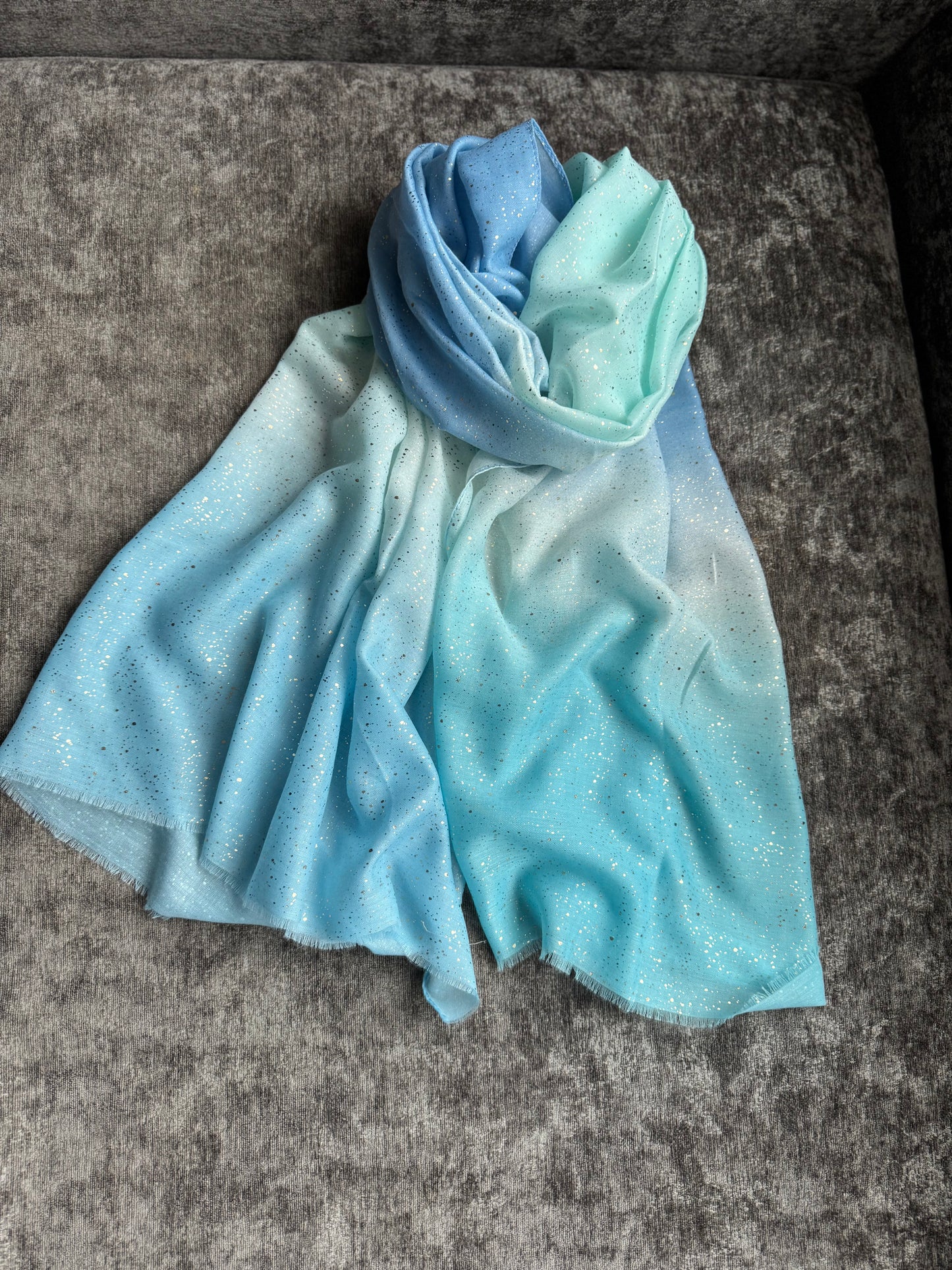 Ombré Scarf with Gold Foil