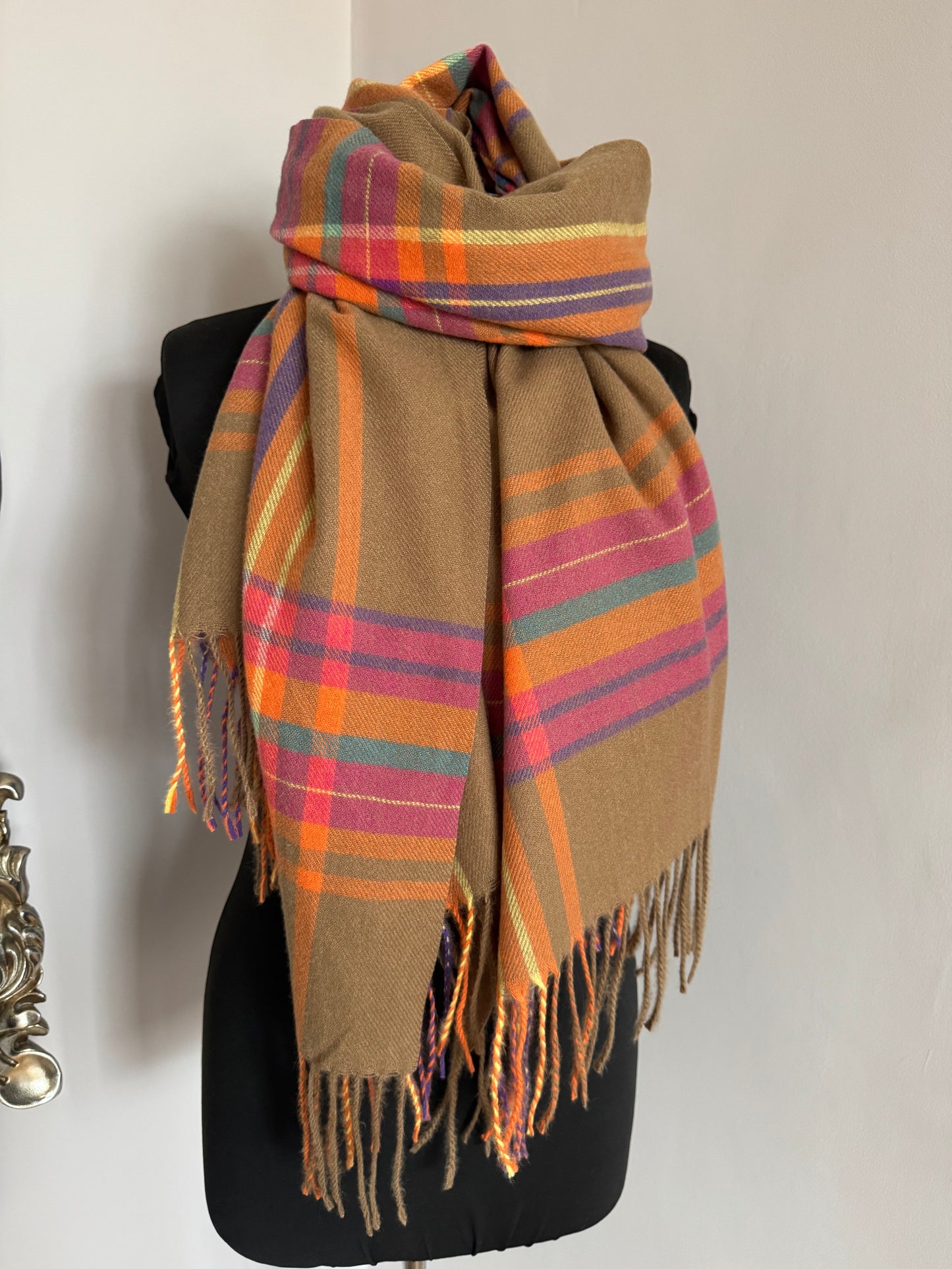 Cashmere Blend Tartan Scarf
