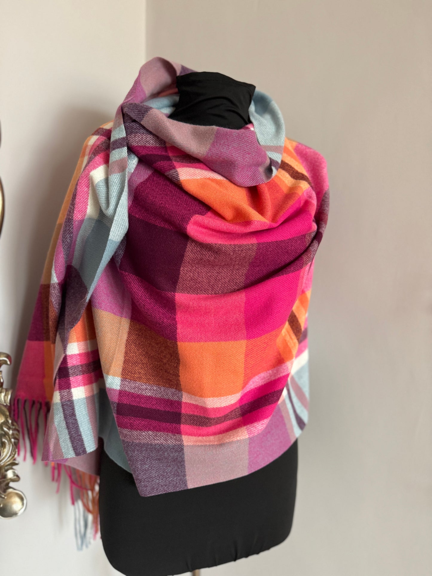 Cashmere Blend Tartan Scarf