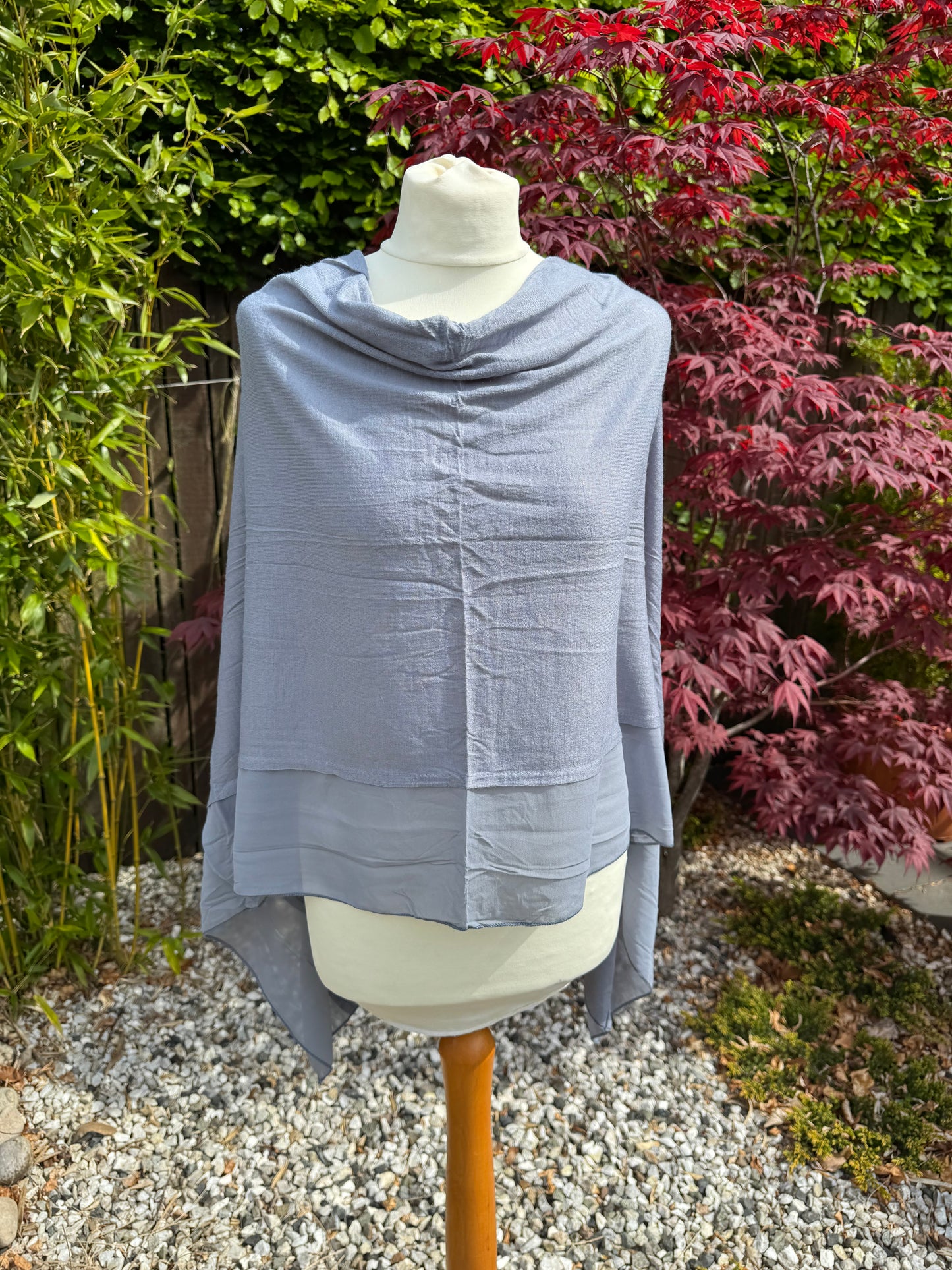 Lightweight Chiffon Edge Poncho