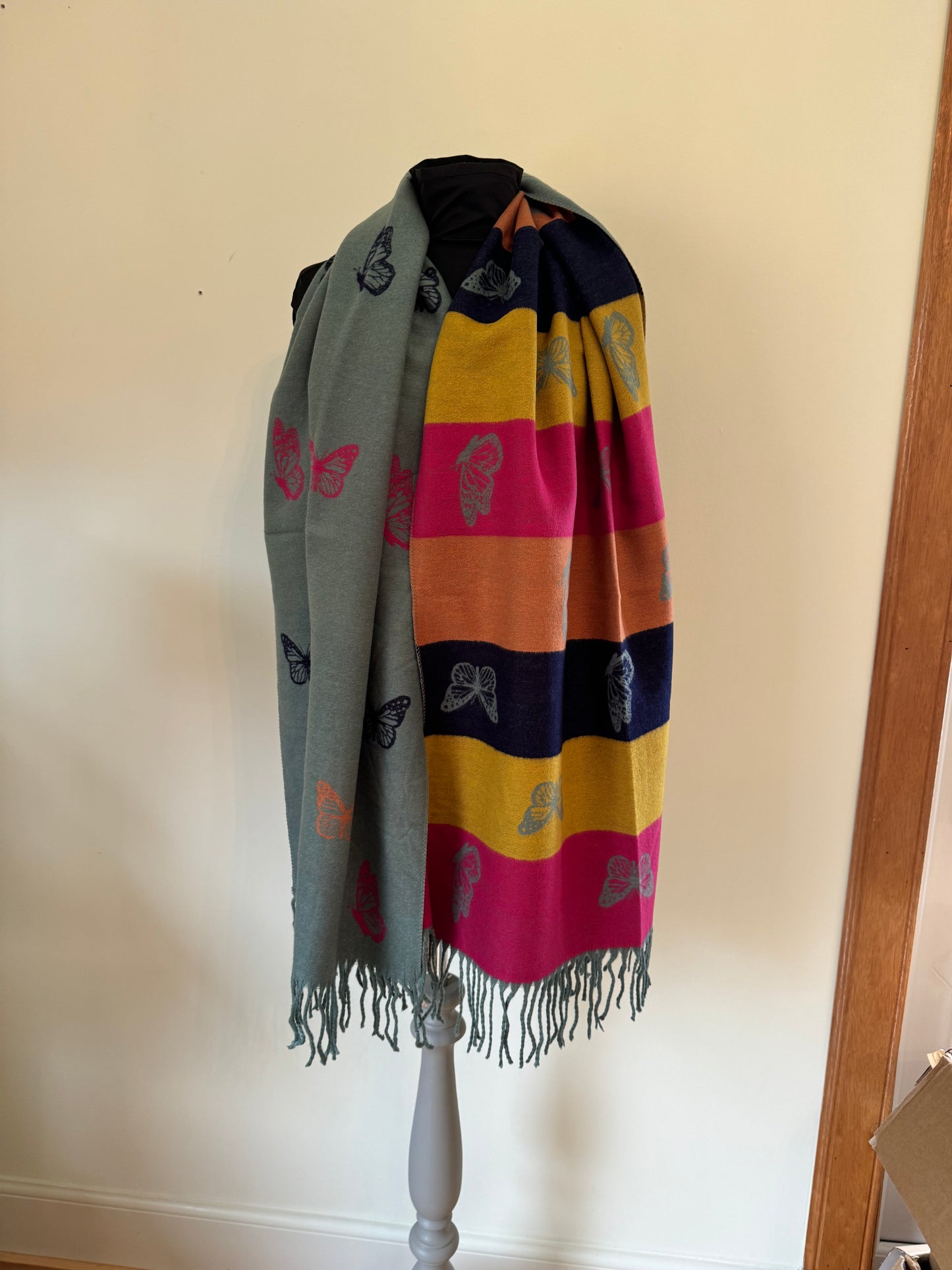 Flutterby Butterfly Reversible Scarf