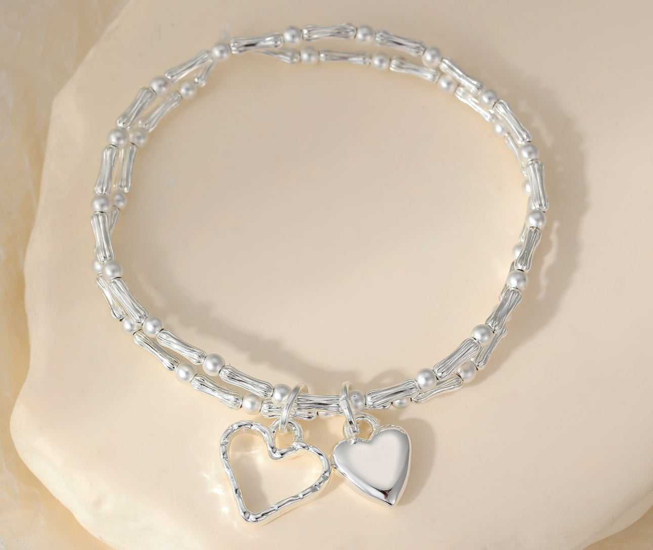 Heart Double Strand Bracelet