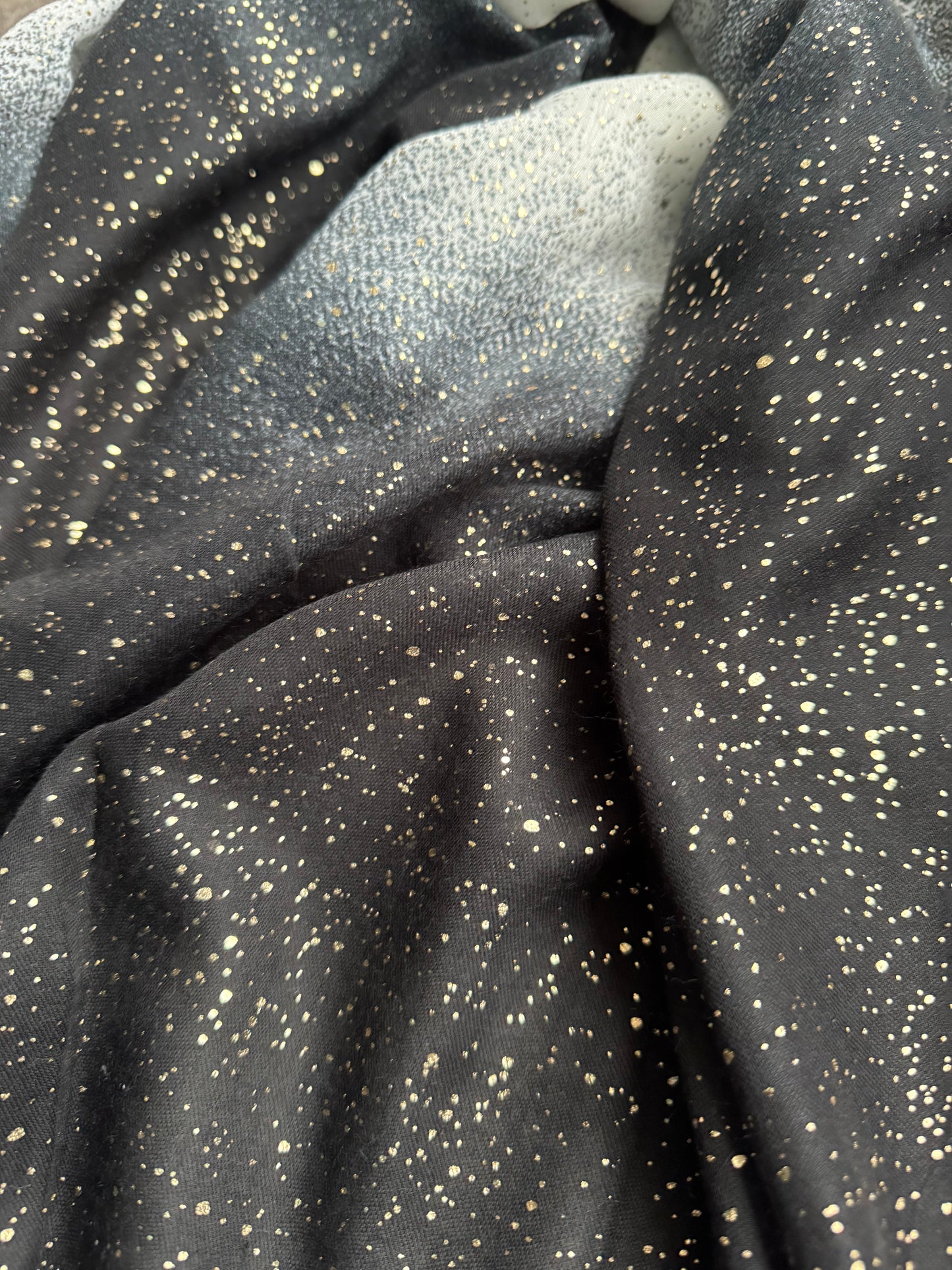 Ombré Scarf with Gold Foil