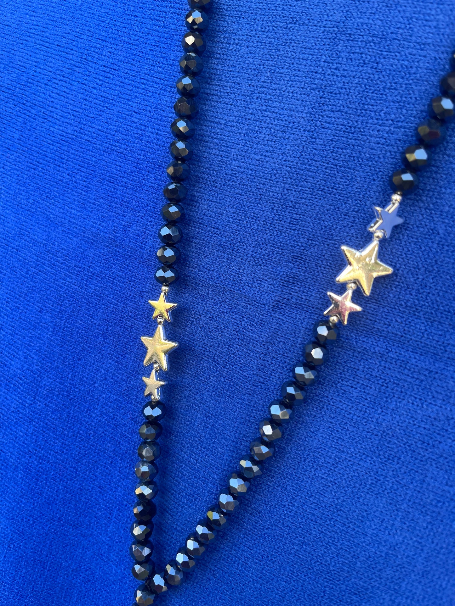 Large Navy Star Necklace