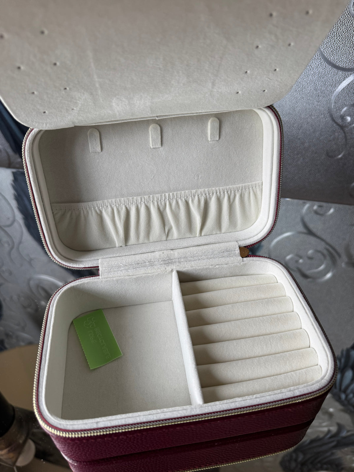 Medium Burgundy Jewellery Box