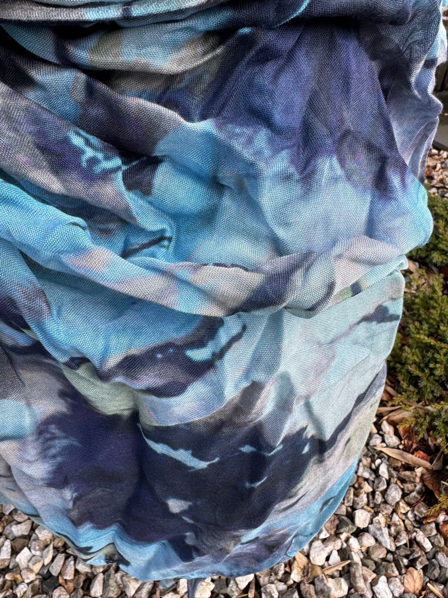 Marble Blue Scarf