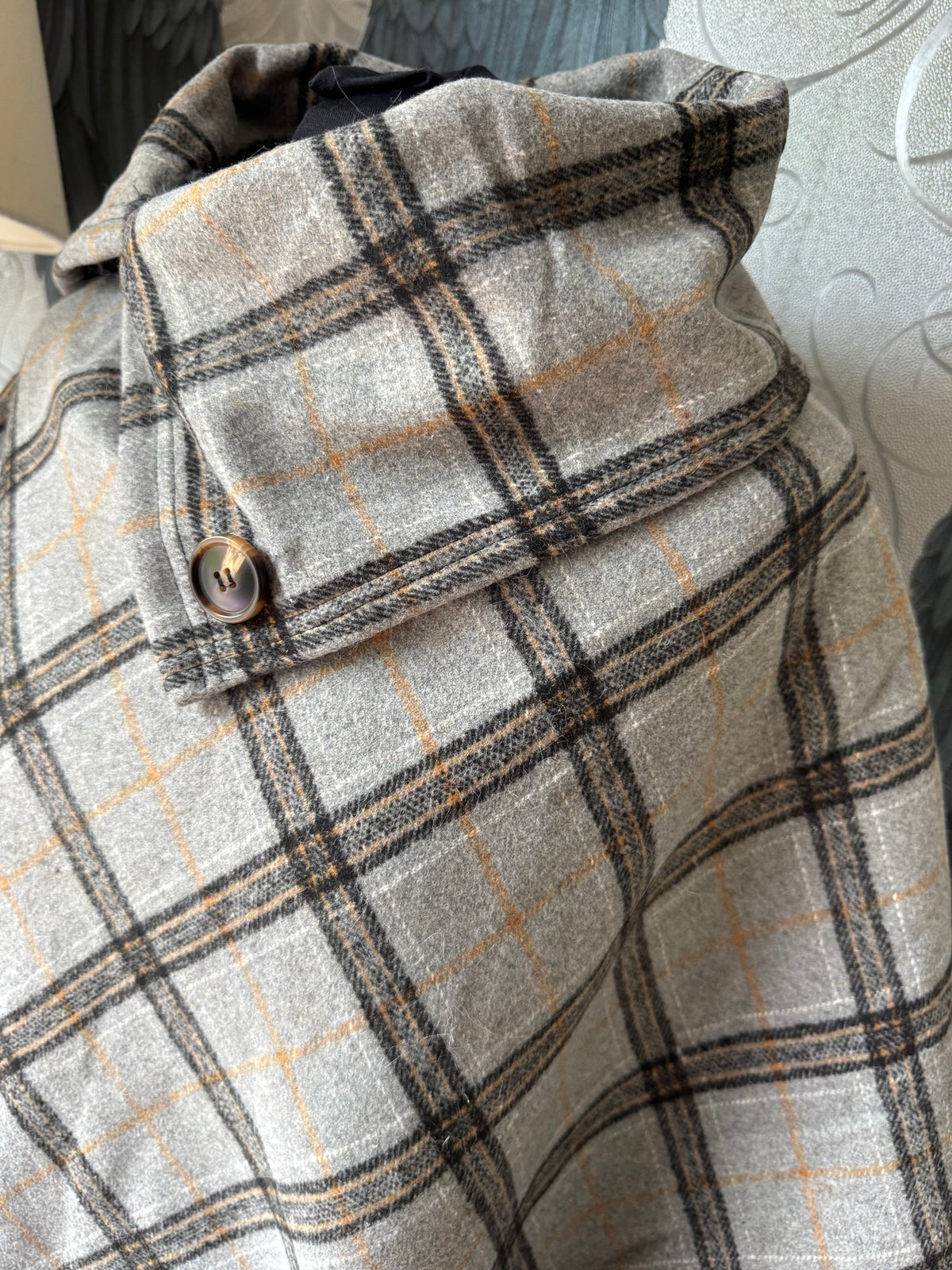 Fleece Lined Tartan Poncho