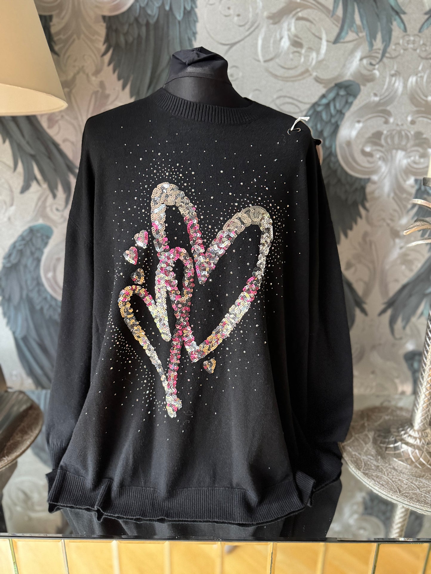 Sequin Heart Jumper