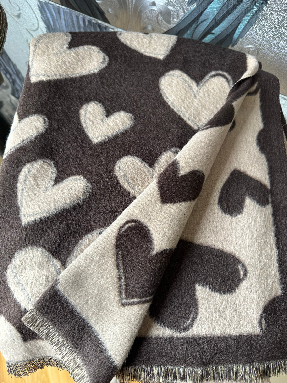 Reversible Love Heart Scarf