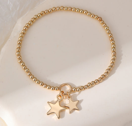 Double Star Charm Bracelet - last one