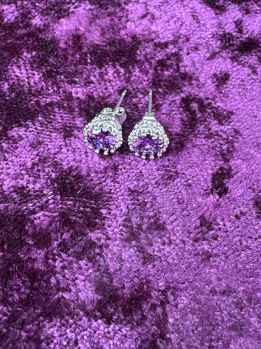 Purple Stud Earrings