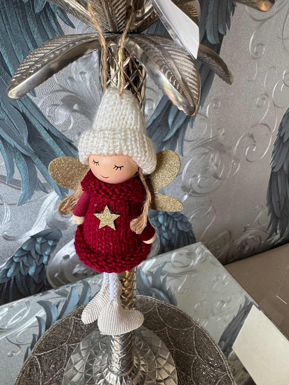 Hanging Knitted Hat Fairy