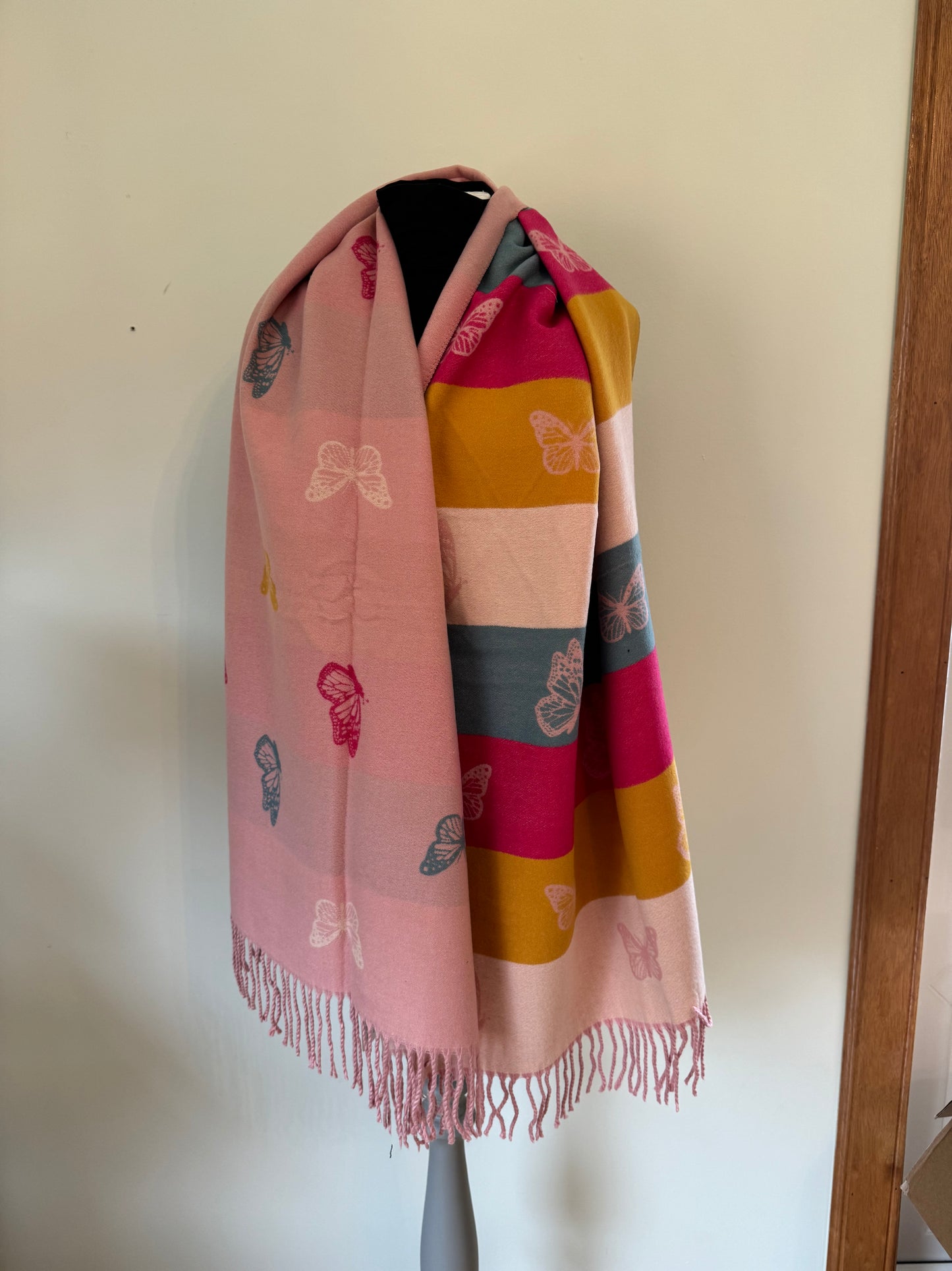 Flutterby Butterfly Reversible Scarf