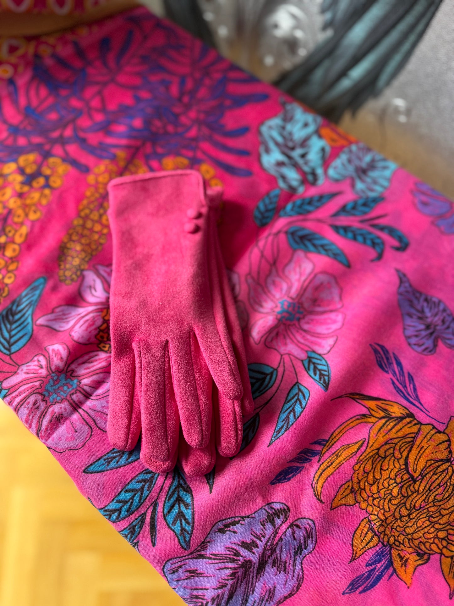Floral Border Scarf - New colours