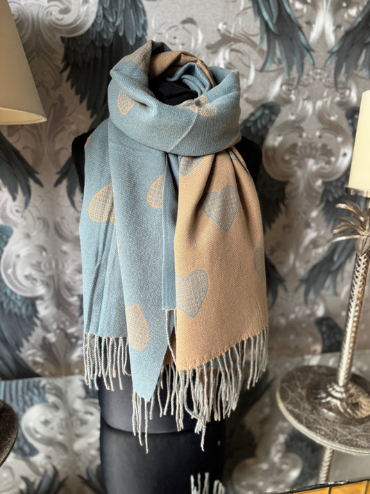 Reversible Heart Scarf
