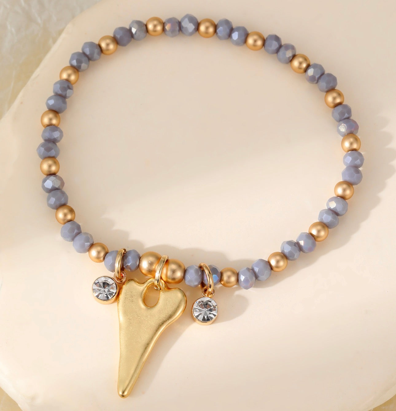 SS26 Heart and 2 Charm Bracelet