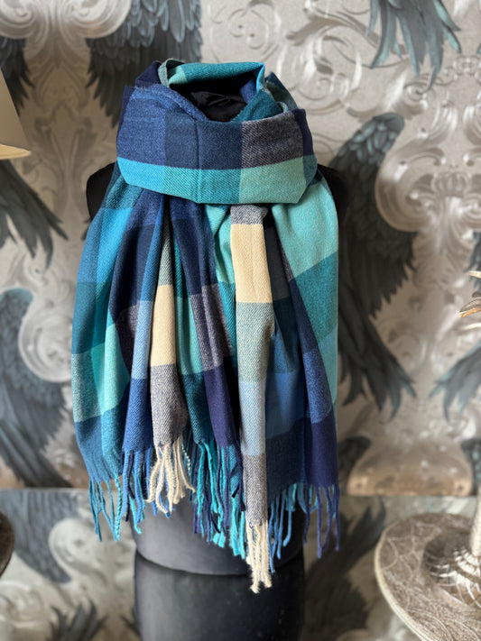 Blue Tartan Scarf